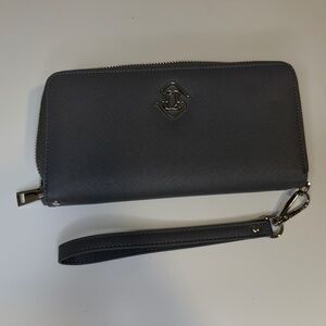 Glass Ladder Co Oprah Wristlet Wallet in Charcoal (w/ matching crossbody strap)